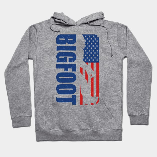 Bigfoot american flag Hoodie by Tesszero